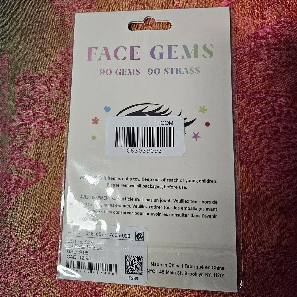 American Eagle Outfitters Rainbow Face Gems - Picture 2 of 3